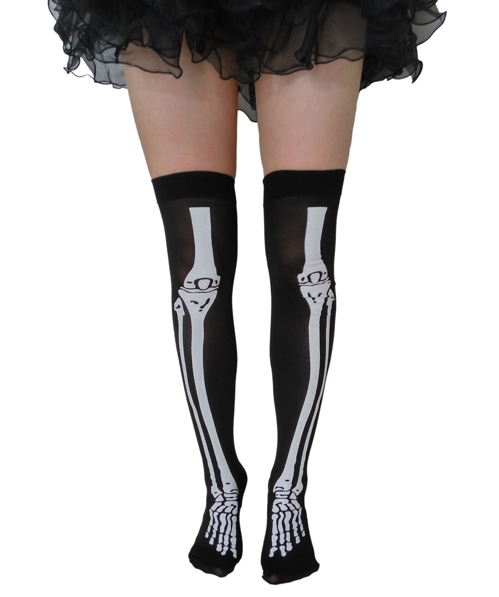 F8187 party skeleton socks costumes accessories adult stockings
